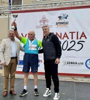 Ο 83χρονος Γιώργος Αλίμονος, στον αγώνα VIA EGNATIA RUN της Αλεξανδρούπολης.