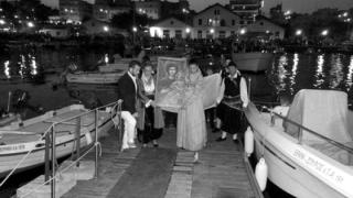 Άφιξη της εικόνας της Παναγίας της Τριφώτισσας από την Αίνο στο λιμάνι της Αλεξανδρούπολης