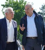 Στο Στρατιωτικό Φυλάκιο 1 στις Καστανιές Έβρου βρέθηκαν ο Ν. Δένδιας & ο Ζ. Μπορέλ (φώτο)