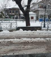 Το χωριό Δίκαια μετά την χθεσινή χιονόπτωση