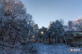  Leptokaria köy -  Κarlı manzarası