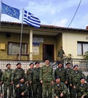 Οι Εθνοφύλακες του ΤΕΘ Τυχερού ύψωσαν τη γαλανόλευκη  στο χωριό Κορνοφωλιά Έβρου