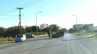 Τροχαίο ατύχημα έξω από την περιοχή της Ν. Χηλής (φωτο)