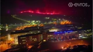 Για τέταρτη ημέρα στο έλεος της φωτιάς ο νότιος Έβρος - Συνεχής ροή (video)