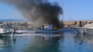 Πυρκαγιά εκδηλώθηκε σε σκάφος στο λιμανάκι της Μαΐστρου