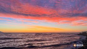 Χειμερινό ηλιοβασίλεμα από την παραλία της Αλεξανδρούπολης