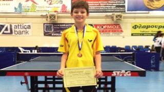 Στο βάθρο των πρωταθλητών ο Σταματόπουλος Ηλίας του Φάρου Αλεξ/πολης.