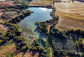 Alexandroupolis'in hemen dışındaki Amfitriti bölgesinde göl