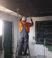 Φωτογραφία από τα έργα που συνεχίζονται μέρη νύχτα στο δήμο Ορεστιάδας.