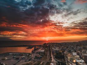 Ηλιοβασίλεμα - φωτιά στην Αλεξανδρούπολη