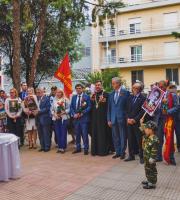 Κατάθεση στεφάνων στο μνημείω πεσόντων