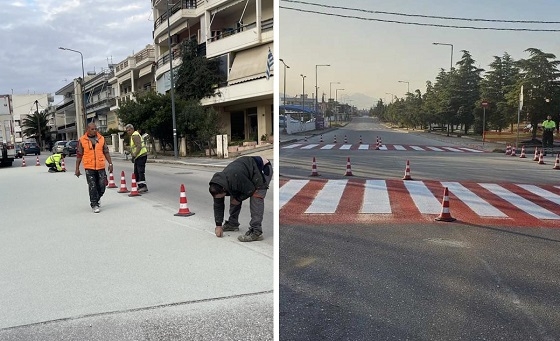 Εργασίες σε δρόμους και διαβάσεις της Αλεξανδρούπολης.