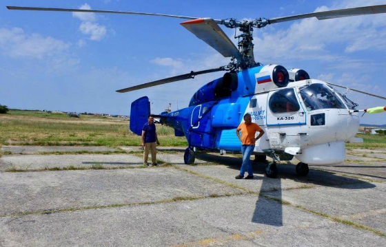 Το ρωσικό ελικόπτερο τύπου Kamov 32c, έφτασε στην Αλεξανδρούπολη