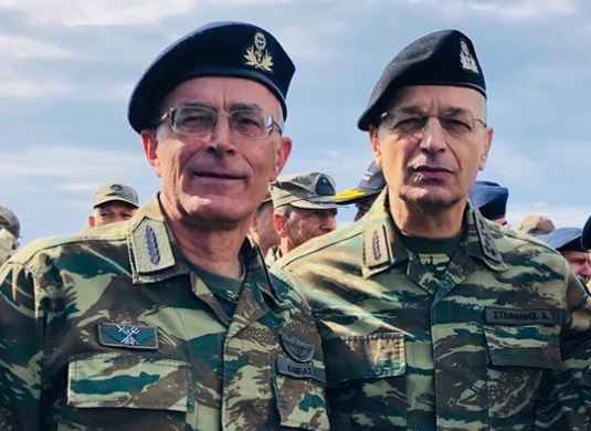 Ο Διοικητής του Δ' ΣΣ Γ.Καμπάς & ο Αρχηγός ΓΕΣ Αλ.Στεφανής στην τελική φάση του "Παρμενίωνα 2018" στην Αλεξανδρούπολη