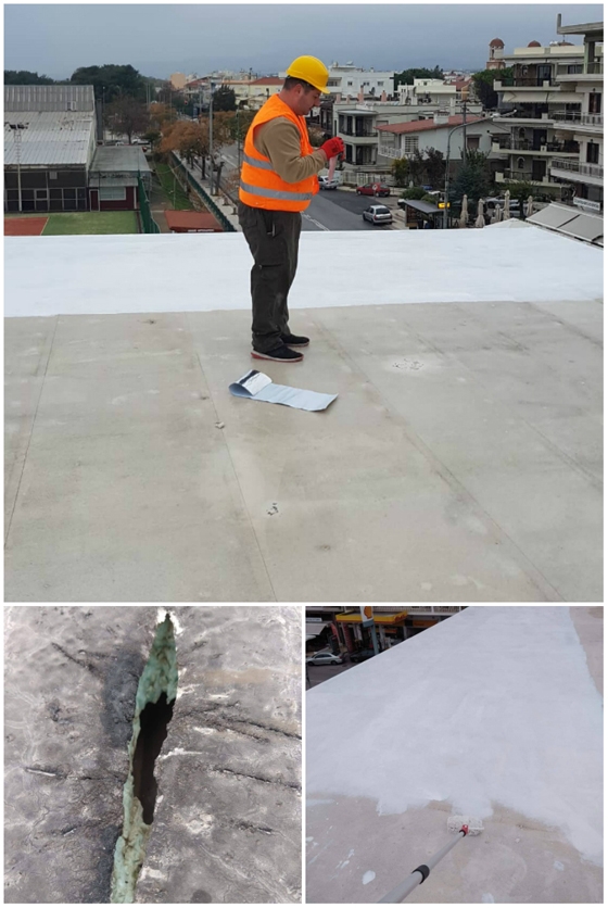 Οι εργασίες που πραγματοποιήθηκαν στην "ταλαίπωρη" οροφή