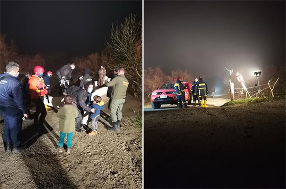 Η στιγμή της διάσωσης στο Δέλτα του Έβρου, στο ύψος των Φερών