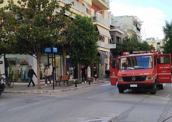 Στιγμιότυπο από το σημείο το μεσημέρι της Τρίτης