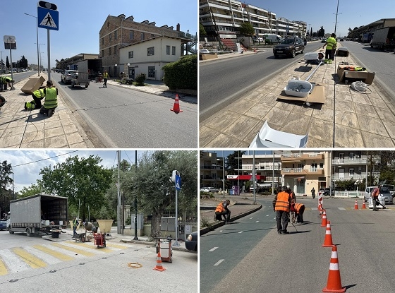 Συνεχίζονται τα έργα αναβάθμισης των διαβάσεων πεζών στον Δήμο Αλεξανδρούπολης.