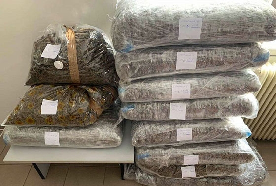 Αυτές είναι οι έντεκα διαφανείς συσκευασίες των ναρκωτικών που κατασχέθηκαν