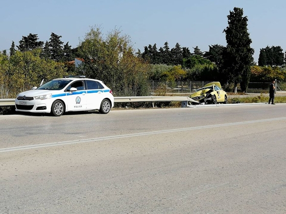 Φωτογραφικό στιγμιότυπο από το τροχαίο.
