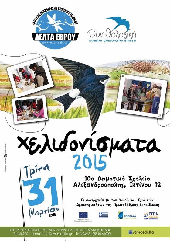 "Χελιδονίσματα 2015": Καλωσορίζουμε τα χελιδόνια φτιάχνοντας τις φωλιές τους.