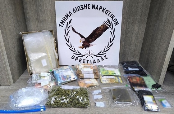 Σύλληψη για κοκαΐνη και κάνναβη ενός ημεδαπού στην Ορεστιάδα.
