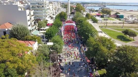 Εναέριο στιγμιότυπο από το RUN Greece Αλεξανδρούπολη 2022.