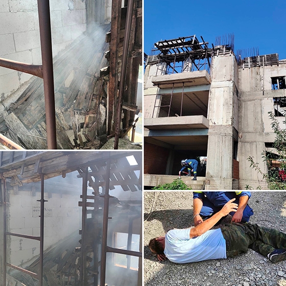 Μαΐστρος: Παρ' Ολίγον τραγωδία σε φωτιά οικοδομής με ηλικιωμένο (video)