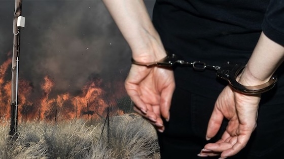Αυτόφωρη σύλληψη και πρόστιμο 2.964€ για πρόκληση πυρκαγιάς.