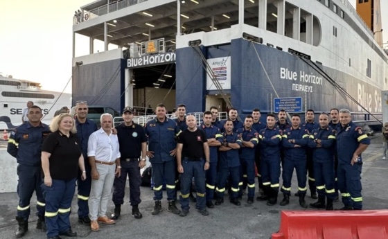 Την Τετάρτη αναχώρησε η ομάδα των πυροσβεστών από την Κρήτη