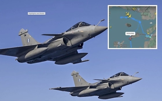 Η διαδρομή του DOGUS02 εμφανίζεται να εκτείνεται στο βόρειο Αιγαίο, βόρεια και δυτικά της Ίμβρου.