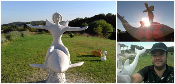 Το παιδί και το δελφίνι κοσμεί την αυλή του Κέντρου Ημέρας Ενηλίκων με Αυτιστικές Διαταραχές. 