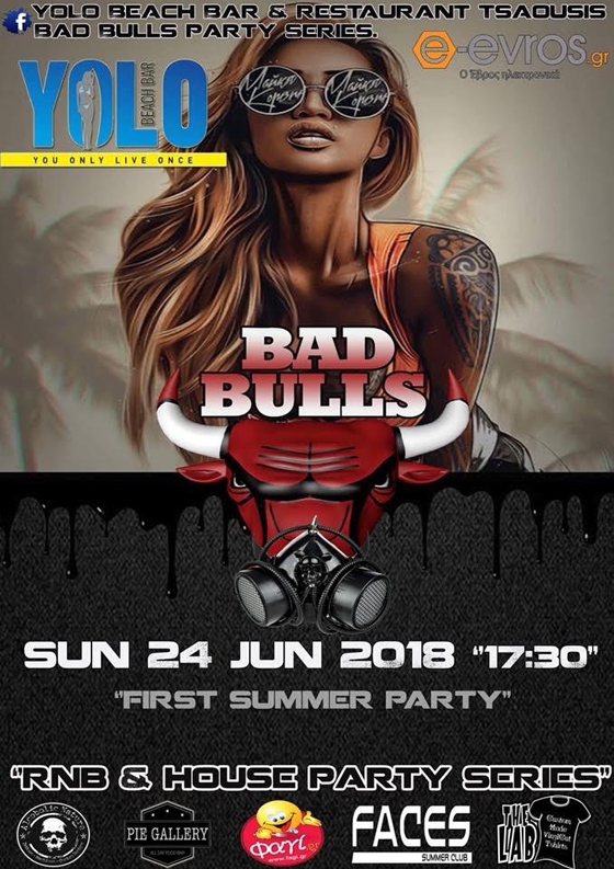 Οι "Bad Bulls" κάνουν πρεμιέρα για την καλοκαιρινή σεζόν στο Yolo Beach Bar 