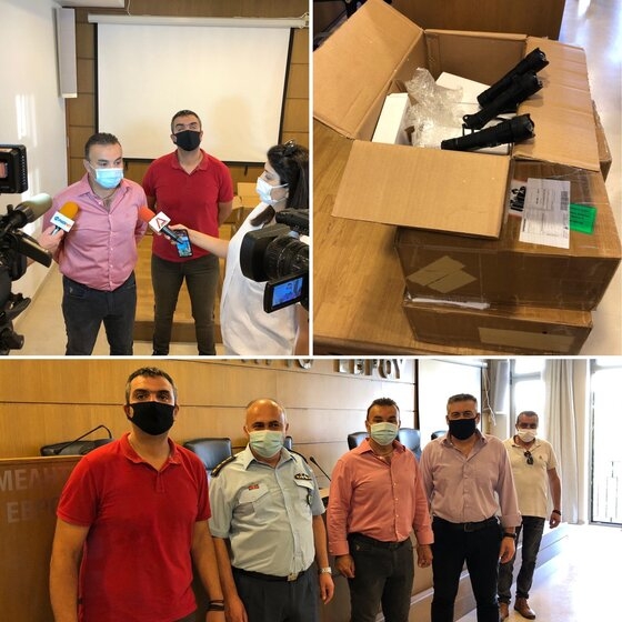 353 φακούς δώρισε Έλληνας ομογενής στους συνοριοφύλακες του Έβρου