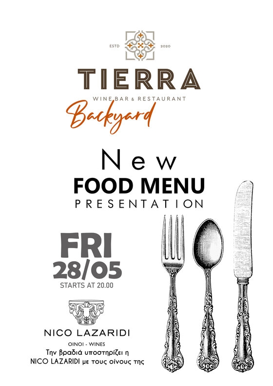 «Ζήσε την κάθε στιγμή σου σα να μην υπάρχει αύριο» μας λέει το νέο Tierra - Wine Bar & Restaurant!