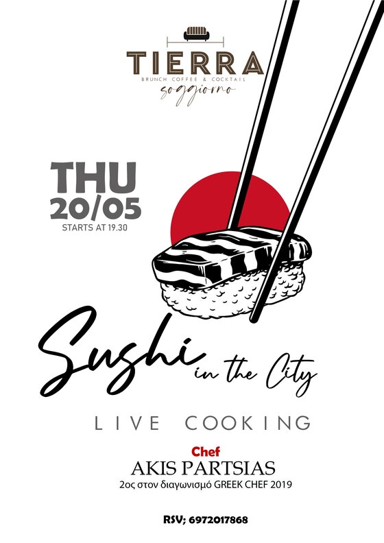 Έρχεται δεύτερη βραδιά Sushi με live cooking στο Tierra Soggiorno