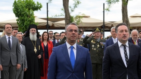 Ο υπουργός Υποδομών και Μεταφορών Χρήστος Σταϊκούρας στην Αλεξανδρούπολη.